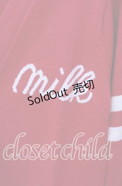 画像2: MILK / レタードカーディガン  アカ O-25-09-06-083-ML-TO-OW-OS