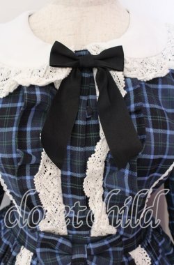 画像2: axes femme kawaii / タータンチェックワンピース M ブルー O-25-09-06-007-AX-OP-OW-OS
