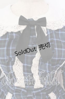 画像2: axes femme kawaii / タータンチェックワンピース M ブルー O-25-09-06-007-AX-OP-OW-OS