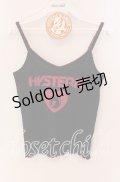 HYSTERIC GLAMOUR / POWER LOVE キャミソール  ブラック×ピンク O-25-09-06-084-PU-TO-OW-OS