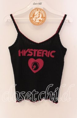 画像1: HYSTERIC GLAMOUR / POWER LOVE キャミソール  ブラック×ピンク O-25-09-06-084-PU-TO-OW-OS