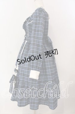 画像3: axes femme kawaii / タータンチェックワンピース M ブルー O-25-09-06-007-AX-OP-OW-OS