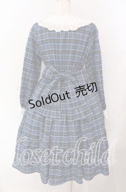 画像4: axes femme kawaii / タータンチェックワンピース M ブルー O-25-09-06-007-AX-OP-OW-OS