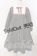 axes femme kawaii / ストライプワンピース M グレー O-25-09-06-008-AX-OP-OW-OS