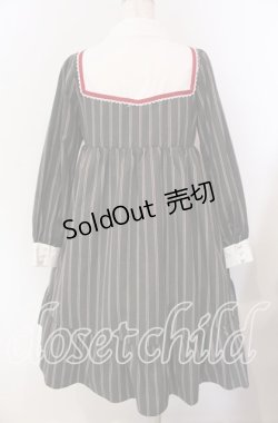画像5: axes femme kawaii / ストライプワンピース M グレー O-25-09-06-008-AX-OP-OW-OS