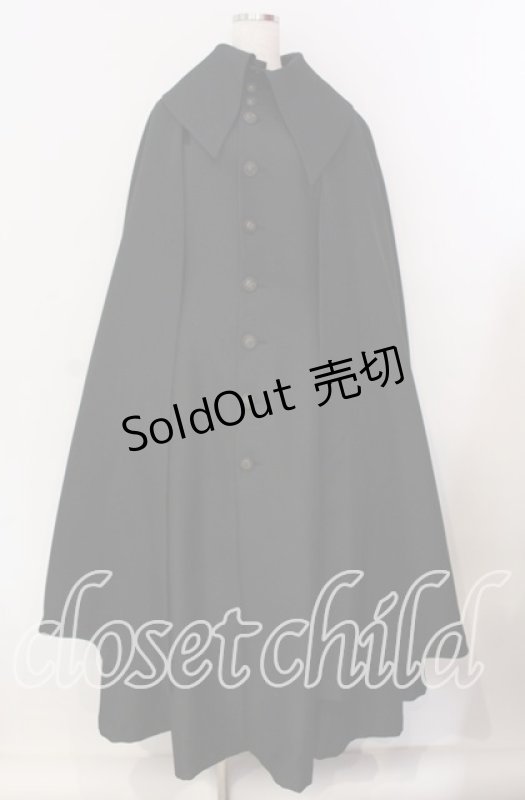 画像1: ATELIER BOZ / エディンバラマント付コート【お直しあり】  ブラック O-25-09-06-011-EL-CO-OW-OS (1)