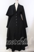 BPN / ハーフケープ付きロングコート M ブラック O-25-09-06-012-GO-CO-OW-OS