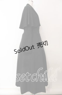 画像3: BPN / ハーフケープ付きロングコート M ブラック O-25-09-06-012-GO-CO-OW-OS