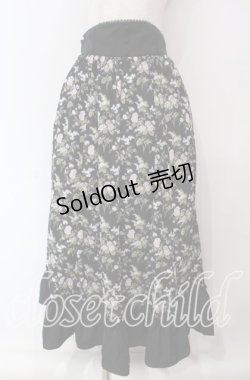 画像1: Kurumi Collaboration / グレイスフルコルセット風ロングスカート L クロ O-25-09-06-013-LO-SK-IG-OS