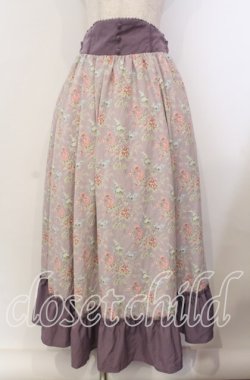 画像1: Kurumi Collaboration / グレイスフルコルセット風ロングスカート L ラベンダー O-25-09-06-014-LO-SK-IG-OS