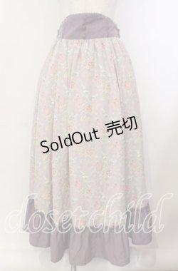 画像1: Kurumi Collaboration / グレイスフルコルセット風ロングスカート L ラベンダー O-25-09-06-014-LO-SK-IG-OS