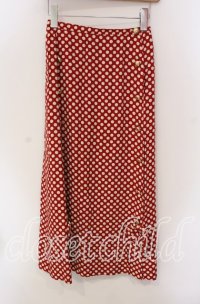 PINK HOUSE / ドット柄スカート  アカ O-25-09-06-016-LO-SK-IG-ZT022