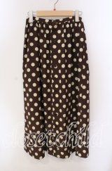 PINK HOUSE / ポルカドットスカート M ブラウン O-25-09-06-017-LO-SK-IG-ZT022