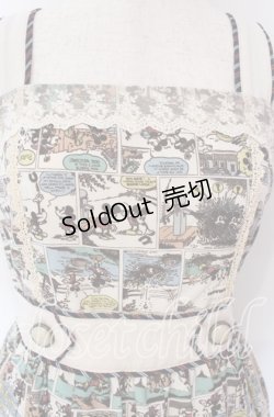 画像2: axes femme POETIQUE / ミッキー&ミニー総柄ワンピース M キナリ O-25-09-06-020-AX-OP-OW-OS