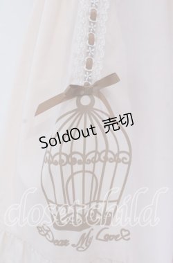 画像2: DearMyLove / オリジナル鳥かごプリント＆リボン♪ジャンバースカートワンピース M ピンク O-25-09-06-021-EL-OP-OW-OS