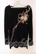 INGEBORG / パールカメリアプリントカットソー 11 クロ O-25-09-06-028-LO-TO-IG-OS