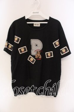画像1: PINK HOUSE / テディパッチTシャツ Ｍ クロ O-25-09-06-029-LO-TS-IG-OS