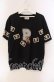 画像1: PINK HOUSE / テディパッチTシャツ Ｍ クロ O-25-09-06-029-LO-TS-IG-OS (1)