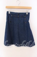 画像1: 【SALE】Fi.n.t / マリンパンツ風デニムミニスカート  インディゴ O-25-09-08-039-CA-SK-IG-ZT007 (1)