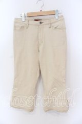 PINK HOUSE / 裾レース使いデニムパンツ M ベージュ O-25-09-08-042-LO-PA-OW-ZT022