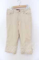 画像1: 【SALE】PINK HOUSE / 裾レース使いデニムパンツ M ベージュ O-25-09-08-042-LO-PA-OW-ZT022 (1)
