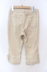 画像2: 【SALE】PINK HOUSE / 裾レース使いデニムパンツ M ベージュ O-25-09-08-042-LO-PA-OW-ZT022 (2)