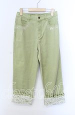 画像1: 【SALE】axes femme / マリンｘバラ刺繍デニムパンツ L グリーン O-25-09-08-045-AX-PA-OW-ZT086 (1)