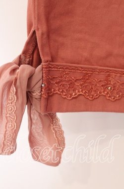 画像2: axes femme / フリルレースクロップドパンツ M オレンジ O-25-09-08-047-AX-PA-OW-OS