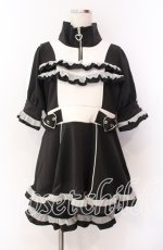 画像1: 【SALE】DearMyLove / フリルたっぷりジャージセットアップ LL クロ×シロ O-25-09-08-052-EL-OP-IG-ZT093 (1)