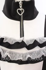 画像2: 【SALE】DearMyLove / フリルたっぷりジャージセットアップ LL クロ×シロ O-25-09-08-052-EL-OP-IG-ZT093 (2)