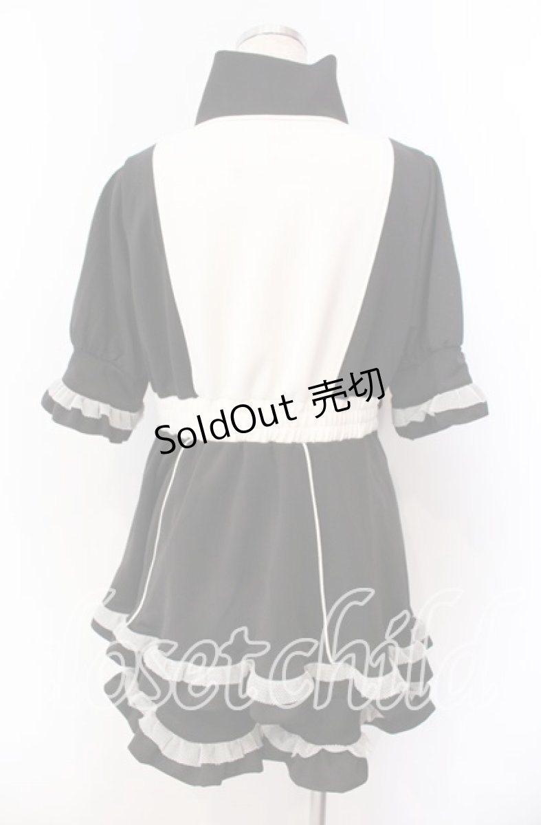 画像4: 【SALE】DearMyLove / フリルたっぷりジャージセットアップ LL クロ×シロ O-25-09-08-052-EL-OP-IG-ZT093 (4)