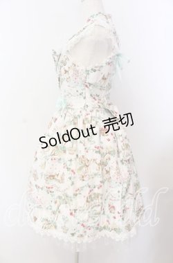 画像4: BABY,THE STARS SHINE BRIGHT / Blooming Snow White柄リボンジャンパースカート  オフシロ O-25-09-08-057-BA-OP-IG-OS