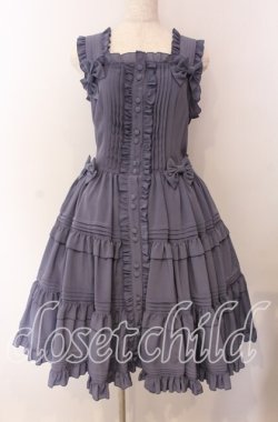 画像1: metamorphose / ピンタックティアードジャンパースカート  ブルー O-25-09-08-059-ME-OP-OW-OS