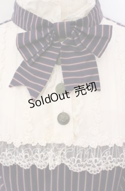 画像2: Innocent World / スタンドカラーストライプワンピース L ネイビー O-25-09-08-064-IW-OP-IG-OS