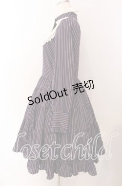 画像3: Innocent World / スタンドカラーストライプワンピース L ネイビー O-25-09-08-064-IW-OP-IG-OS