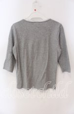 画像2: 【SALE】PINK HOUSE / レース配色5部袖カットソー  グレー O-25-09-08-007-LO-TS-IG-ZT078 (2)