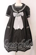 metamorphose / セーラーリボンタイシャツワンピース(ワッペン付)  クロ O-25-09-08-065-ME-OP-IG-OS