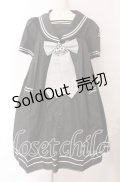 metamorphose / セーラーリボンタイシャツワンピース(ワッペン付)  クロ O-25-09-08-065-ME-OP-IG-OS