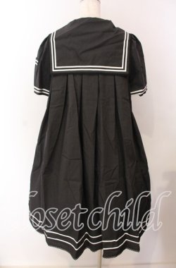画像4: metamorphose / セーラーリボンタイシャツワンピース(ワッペン付)  クロ O-25-09-08-065-ME-OP-IG-OS