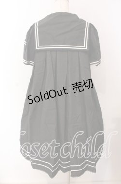 画像4: metamorphose / セーラーリボンタイシャツワンピース(ワッペン付)  クロ O-25-09-08-065-ME-OP-IG-OS