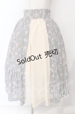 画像1: axes femme kawaii / プティフルールスカート  ブラウン O-25-09-08-069-AX-SK-IG-OS