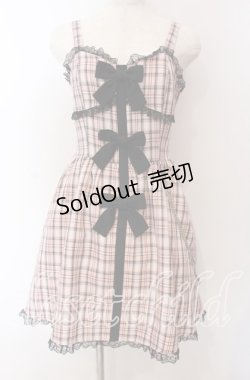 画像1: Jamie エーエヌケー / リボンキャミワンピース  ピンク O-25-09-08-071-LO-OP-IG-OS