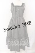 m petit by misako / TT*AOKストライプジャンパースカート L グレー O-25-09-08-072-LO-OP-OW-OS