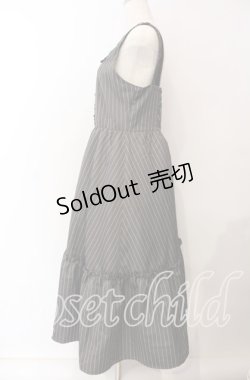 画像3: m petit by misako / TT*AOKストライプジャンパースカート L グレー O-25-09-08-072-LO-OP-OW-OS