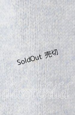 画像2: powder / ぽんぽん使いミックスカラーニット  ブルー系 O-25-09-08-009-LO-TO-OW-ZI