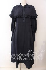 FLC / MINA*ケープワンピース L ネイビー O-25-09-08-075-LO-OP-IG-ZT359