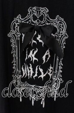 画像2: Jamie エーエヌケー / 2025年 Jamieエーエヌケー HappyBag ゴシックプリントロンTEE 単品  クロ×シロ O-25-09-08-079-LO-TO-IG-OS