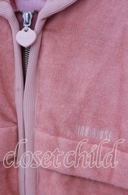 画像2: PINK HOUSE / 刺繍入り起毛ブルゾン  ピンク O-25-09-08-013-LO-CO-OW-OS