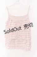 PINK HOUSE / 切り替えティアードキャミソール  ピンク O-25-09-08-002-LO-TO-IG-ZT1227K