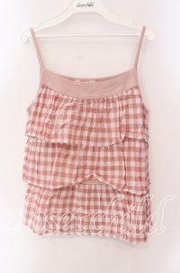 PINK HOUSE / 切り替えティアードキャミソール  ピンク O-25-09-08-002-LO-TO-IG-ZI